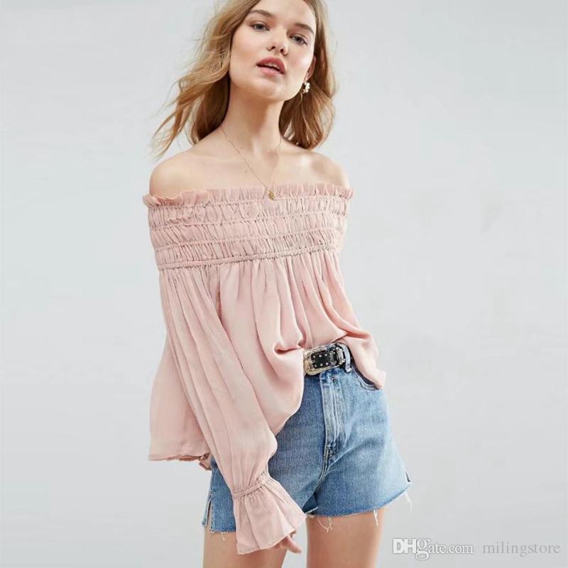 Off-shoulder shirt