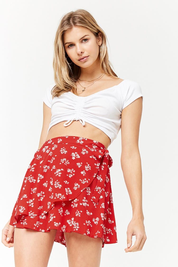 Floral mini skirt